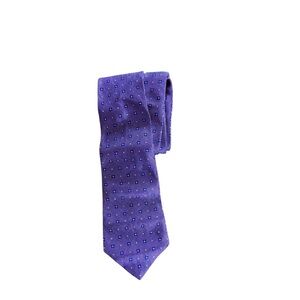 Lauren Ralph Lauren 100% Silk Tie Purple Blue Geometric Made in USA Classic mens